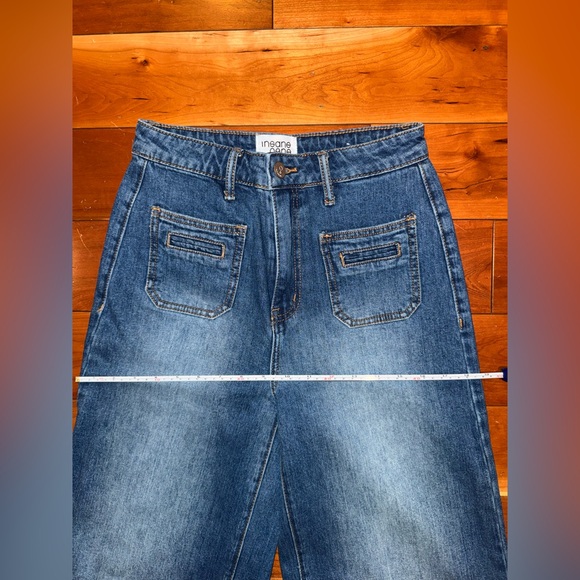 Insane Gene Flare Wide Leg Jeans with Faded Wash - Picture 9 of 11